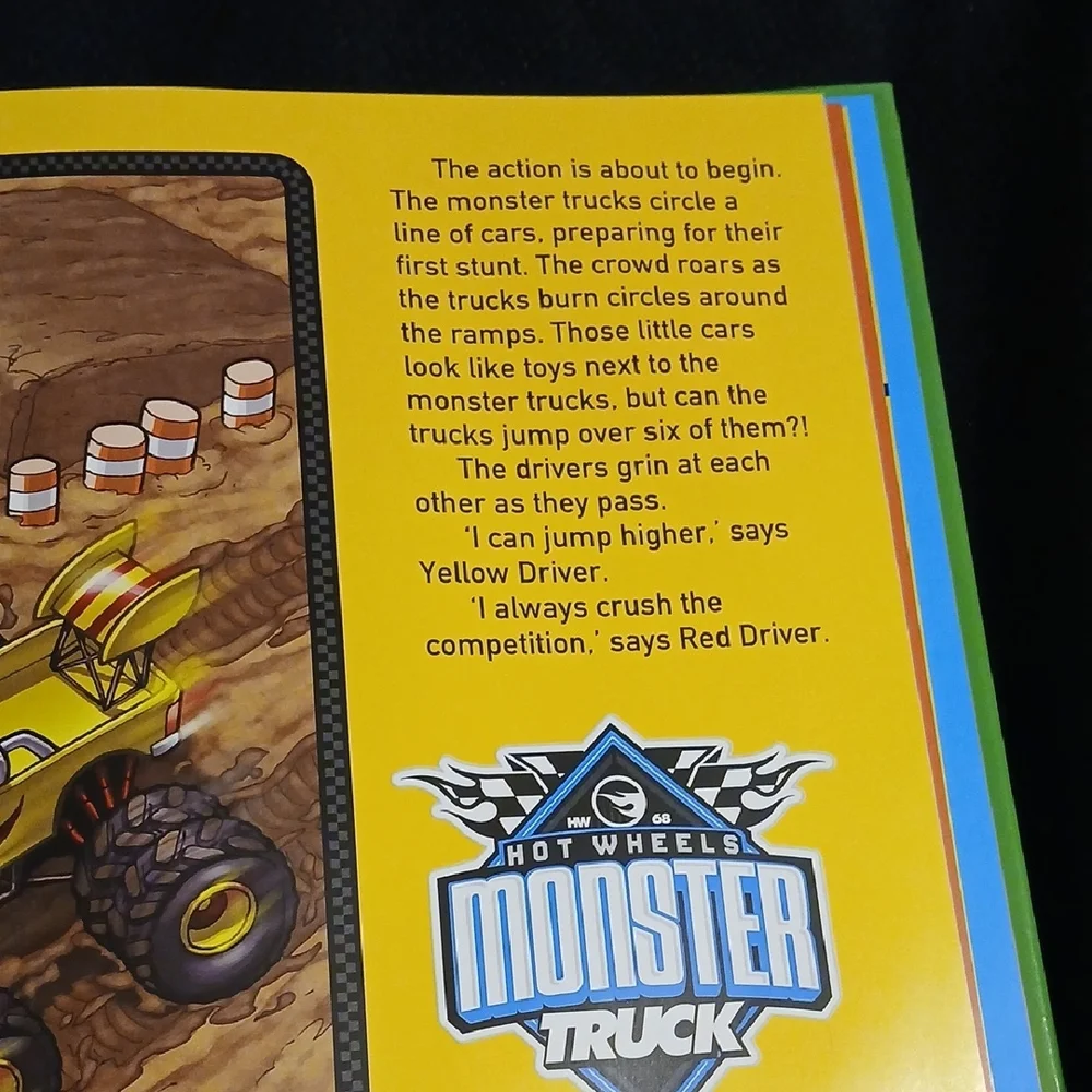 Monster Trucks Hardcover Book By Hot Wheels. Read 3 TEXAS HEB
